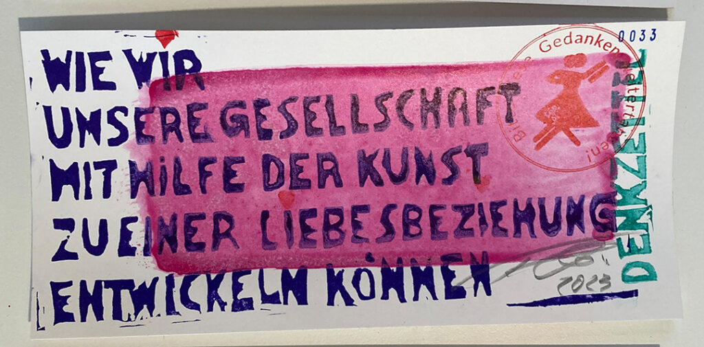 Wie wir unsere Gesellschaft mit Hilfe der Kunst zu einer Liebesbeziehung entwickeln können